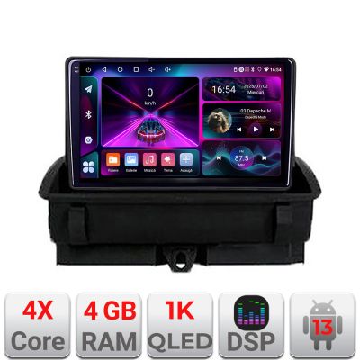 Navigatie Audi Q3 2011-2018 Android radio gps internet 4+64 InCell Display 1KGB 4-Core Kit-q3+EDT-E209-RK