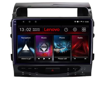 Navigatie Toyota Land Cruiser V8 L200 2009-2020 Lenovo QLED Octa core 6+128 DSP Wifi 5Ghz Android radio gps internet kit-381-type-b+LITE-10-6+128