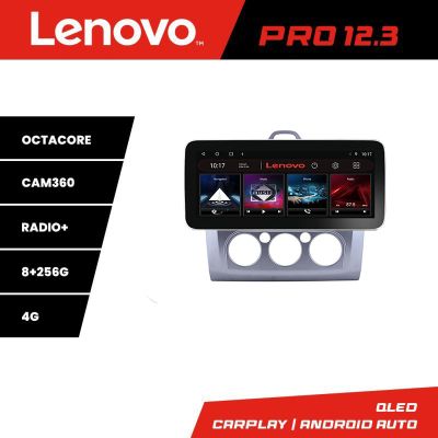Navigatie Ford Focus clima manuala K-140-manual Lenovo PRO 8+256 12.3 inch qled android 4G DSP gps internet 32