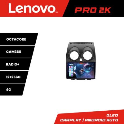 Navigatie Nissan Qashqai Lenovo Kit-499 8 core QLED 2K 12+256 360 Android Waze USB Navigatie Internet Youtube Radio