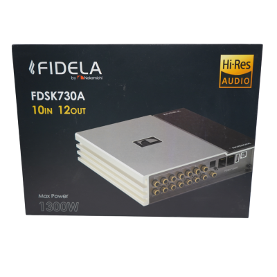 Amplificator cu DSP Nakamichi FDSK730A 920 watts max , 12 canale, 10 amplificate fibră optică, usb, coaxial, Hi-Res, BT,