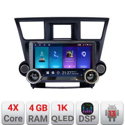 Navigatie Toyota Highlander 2007-2013 Edotec  4+64 10.5 inch Incell 1K android Wifi 5Ghz gps internet