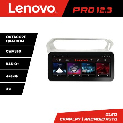 Navigatie Peugeot 301 Citroen K-Elisee K-301 Lenovo PRO 4+64 12.3 inch qled android 4G DSP gps internet S v1