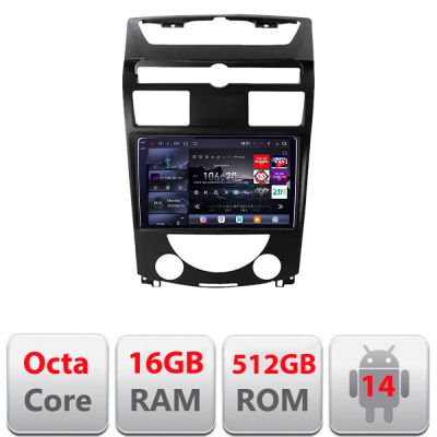 Navigatie Ssang Yong Rexton 2006-2013 Edotec Kit- rexton07 8 core QLED 2K 16+512GB 360 Android Waze USB Navigatie Internet Youtube Radio