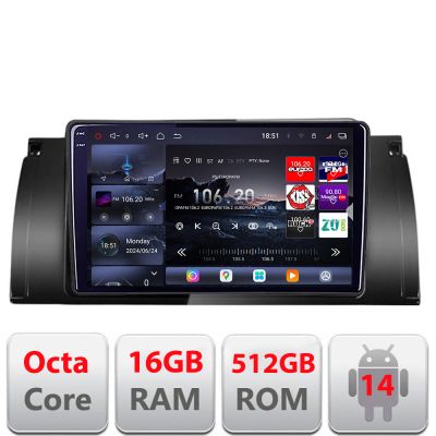 Navigatie BMW E39 si E53 Edotec Kit-082 8 core QLED 2K 16+512GB 360 Android Waze USB Navigatie Internet Youtube Radio