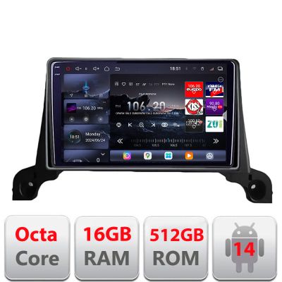 Navigatie Peugeot 5008 2016-2020 Edotec Kit-5008 8 core QLED 2K 16+512GB 360 Android Waze USB Navigatie Internet Youtube Radio