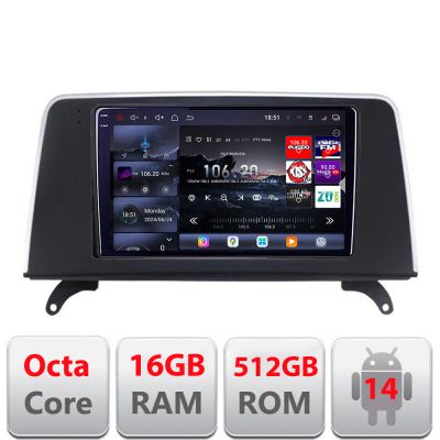 Navigatie BMW X5 X6 2009-2014 CIC 8 core QLED 2K 16+512GB 360 Android Waze USB Navigatie Internet Youtube Radio Edotec