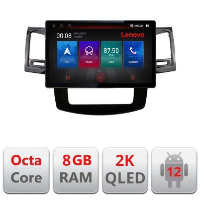 Navigatie Toyota Hilux 2008-2014 N-143 ecran 13" 2K 8+128 Android Waze USB Navigatie 4G 360 Toslink Youtube Rad