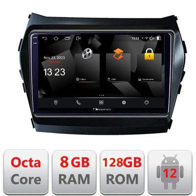 Navigatie Hyundai Santa Fe IX45 2012-2017 5960Pro-209 Android Octa Core Qualcomm 2K Qled 8+128 DTS DSP 360 4G Optical