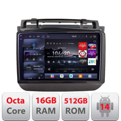 Navigatie VW Touareg 2011-2018 Edotec Kit-1142-type-a 8 core QLED 2K 16+512GB 360 Android Waze USB Navigatie Internet Youtube