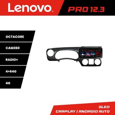 Navigatie Jeep Wrangler 2014-2016 Lenovo PRO 4+64 12.3 inch qled android 4G DSP gps internet  Kit-wr-15