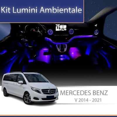 Lumini Ambientale NIGHTVIBE Mercedes Benz V Klass W447 capace difuzoare control din sistemul original sau telefon AMB-ME-W447-02