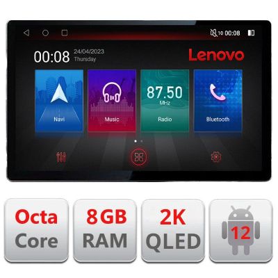 Navigatie Fiat 500 2015-2021 N-500new ecran 13" 2K 8+128 Android Waze USB Navigatie 4G 360 Toslink Youtube Radi