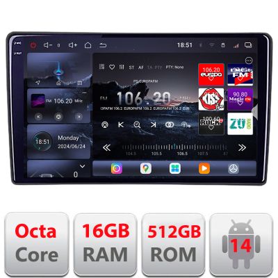 Navigatie Alfa Romeo Giulietta 2014-2020 Qled 2K Octa Core 16+512GB LTE 4G DSP Wifi 5Ghz android auto carplay radio gps internet kit-giulietta-facelift+EDT-E809-2K