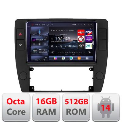 Navigatie Passat B5 1997-2004 Android radio gps internet 8 core QLED 2K 16+512GB 360 Edotec