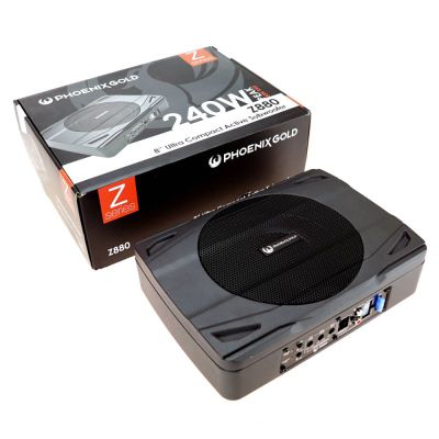 Subwoofer activ sub scaun Phoenix Gold, 80 W RMS, 240 W Max, difuzor 8"