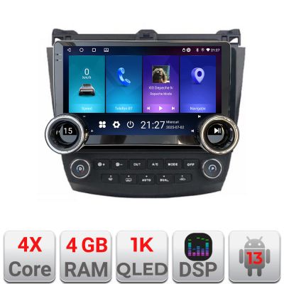 Navigatie Honda Accord 2004-2008 Kit-accord Edotec  4+64 10.5 inch Incell 1K android Wifi 5Ghz gps internet  Q