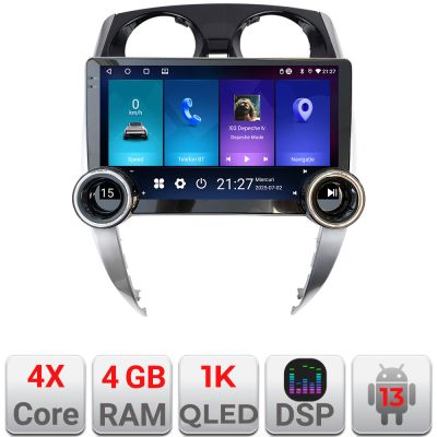 Navigatie Nisan Note 2012-2019 Edotec  4+64 10.5 inch Incell 1K android Wifi 5Ghz gps internet  KIT-note-2012