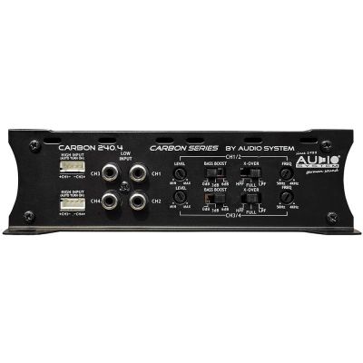 Amplificator Audio System CARBON-250.4, 4 x 110 sau 2 x 200 watts, in 2 sau 4 ohm, clasa AB