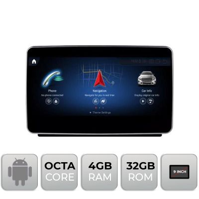 Navigatie Mercedes SLK 2012-2014 NTG4.5 ecran de 9" Android gps 4G 4+32 1920x720