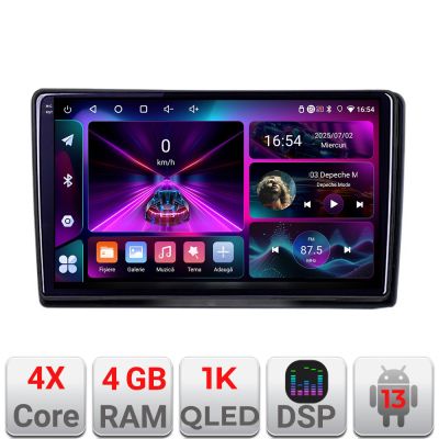 Navigatie Nissan Navara 2006-2014 A-NAVARA  4+64 InCell Display 1K Android Waze USB Navigatie Internet Youtube Radio