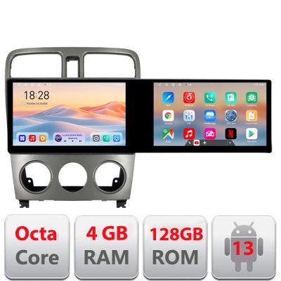 Navigatie Subaru Forester 2004-2008 Kit-forester Edotec 2 ecrane  8 core 4+128 21.6 inch Incell android Wifi 5Ghz gps internet 32