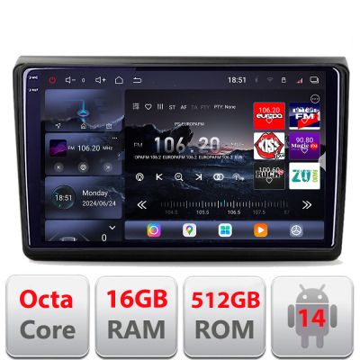 Navigatie Fiat BRAVO 2007-2014 Edotec Kit-BRAVO 8 core QLED 2K 16+512GB 360 Android Waze USB Navigatie Internet Youtube Radio