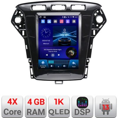 Navigatie Ford Mondeo 2010-2013 tip tesla radio gps internet 4 Core carplay android auto 4+64 Incell Display kit-tesla-mondeo-10+EDT-E220-RK