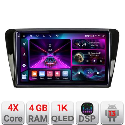 Navigatie Skoda Rapid Seat Toledo 2013+ Android radio gps internet 4+64 InCell Display 1K Kit-rapid+EDT-E209-RK V1