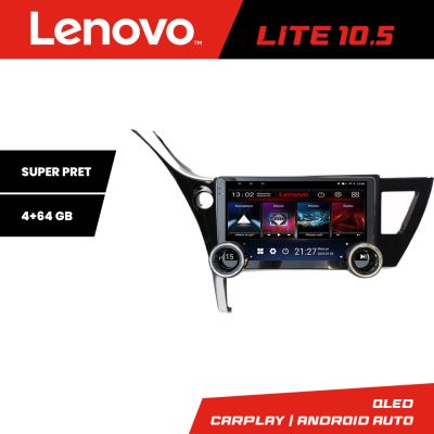 Navigatie Toyota Corolla 2017- Kit-corolla17 Lenovo  8 core 4+64 10.5 inch Incell 1K android Wifi 5Ghz gps internet