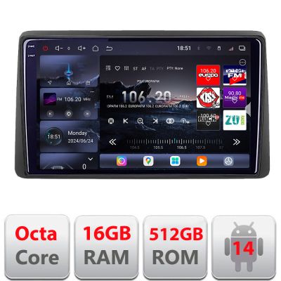 Navigatie Dacia Duster dupa 2019 Edotec Kit-199 8 core QLED 2K 16+512GB 360 Android Waze USB Navigatie Internet Youtube Radio v1