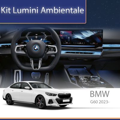 Lumini Ambientale NIGHTVIBE BMW G60 2024- trim pentru consola centrală schimbător control telefon sau sistem original