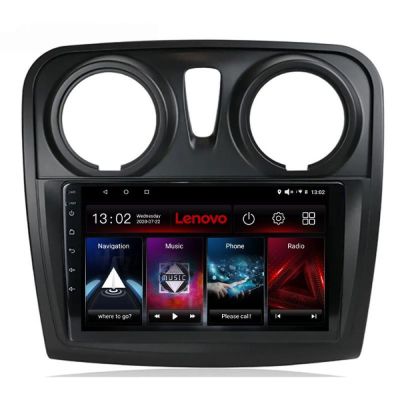 Navigatie Dacia Sandero Logan 2012-2020 Lenovo Kit-sandero 8 core 6+128 GB Android Waze USB Navigatie Internet Youtube Radio