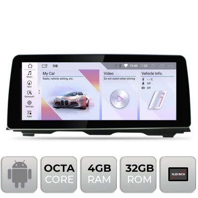 Navigatie BMW Seria 5 F10 2010-2011 cu ecran CIC Android ecran 10.25" 4+32 4G BT