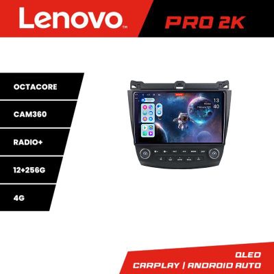 Navigatie Honda Accord 2004-2008 Lenovo Kit-ACCORD cu Android Radio Bluetooth Internet 8 core QLED 2K 12+256 360