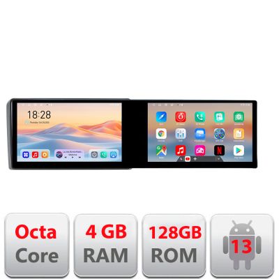 Navigatie Audi A3 8P Kit-049 Edotec 2 ecrane  8 core 4+128 21.6 inch Incell android Wifi 5Ghz gps internet