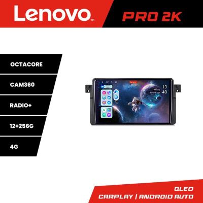 Navigatie BMW Seria 3 E46 Lenovo Kit-052 8 core QLED 2K 12+256 360 Android Waze USB Navigatie Internet Youtube Radio
