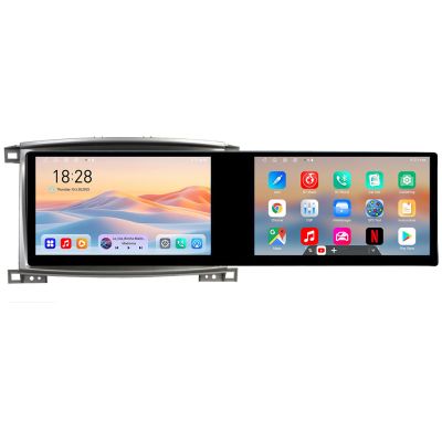 Navigatie Toyota Land Cruiser L100 2002-2008 Kit-l100 Edotec 2 ecrane  8 core 4+128 21.6 inch Incell android Wifi 5Ghz gps internet