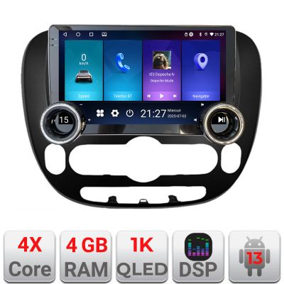 Navigatie Kia Soul 2014-2019 Edotec  4+64 10.5 inch Incell 1K android Wifi 5Ghz gps internet  Kit-soul-2014
