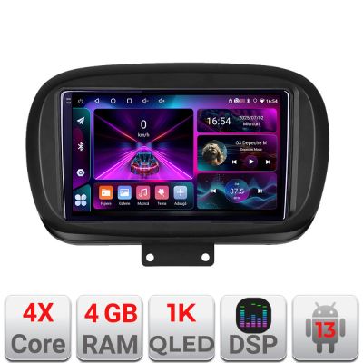 Navigatie Fiat 500 2014- A-539  4+64 InCell Display 1K Android Waze USB Navigatie Internet Youtube Radio