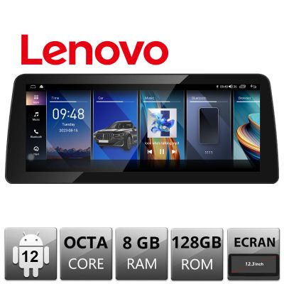 Lenovo Brillante navigatie dedicata BMW Seria 3 E90 fara ecran de fabrica ecran de 12.3" 4G 8+128 1920x720 IPS 360 Android GPS