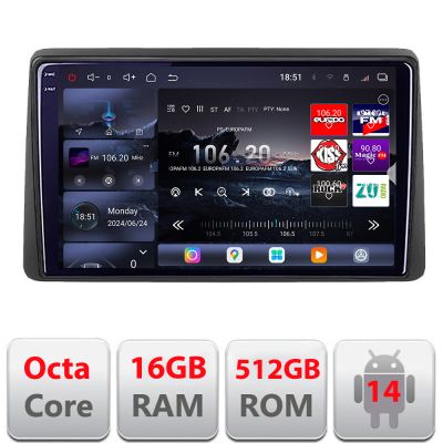 Navigatie Opel Movano Renault Master 2020- Android radio gps internet 8 core QLED 2K 16+512GB 360 Edotec