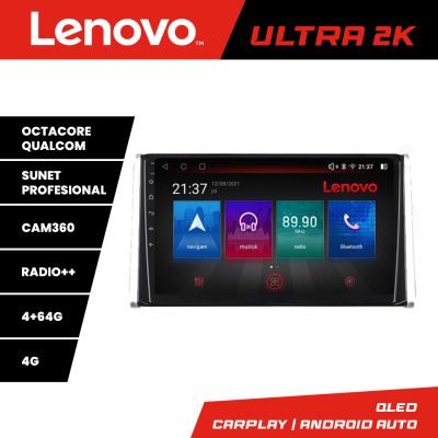 Navigatie Toyota Auris 2017- Lenovo Kit-AURIS 8 core QLED Qualcomm 4+64 360 Android Waze USB Navigatie Internet Youtube Radio