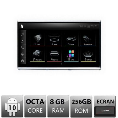 Navigatie dedicata Audi A6 MMI3G+ High EDT-A6-4G-V3 ecran 12.3" Android Gps Internet Bluetooth USB Video Qualcomm 8 GB + 128 GB