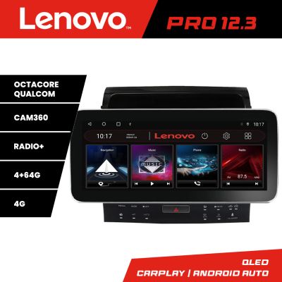 Navigatie Toyota Landcruiser 200 V8 2007-2015 cu navi si 360 Lenovo PRO 4+64 12.3 inch qled android 4G DSP gps internet  KIT-381-360