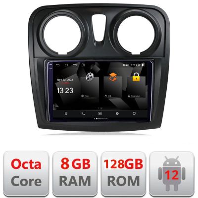 Navigatie Dacia Sandero Logan 2012-2020 5960Pro-sandero Android Octa Core Qualcomm 2K Qled 8+128 DTS DSP 360 4G Optical