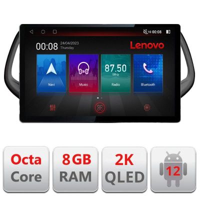 Navigatie Jeep Compass 2017 N-739 ecran 13" 2K 8+128 Android Waze USB Navigatie 4G 360 Toslink Youtube Radio KI