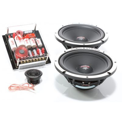 Difuzoare componente active Audio System HX 165 DUST-4, 4 woofere + 2 tweetere, 165 mm, 6.5", 2 x 350 W RMS, 2 ohm