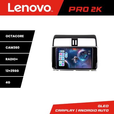 Navigatie Toyota Prado J150 2018- Lenovo Kit-1065 8 core QLED 2K 12+256 360 Android Waze USB Navigatie Internet Youtube Radio