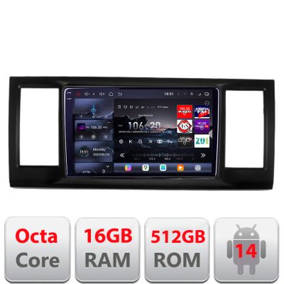 Navigatie VW Caravelle 2015- Edotec Kit-CARAVELLE 8 core QLED 2K 16+512GB 360 Android Waze USB Navigatie Internet Youtube Radio